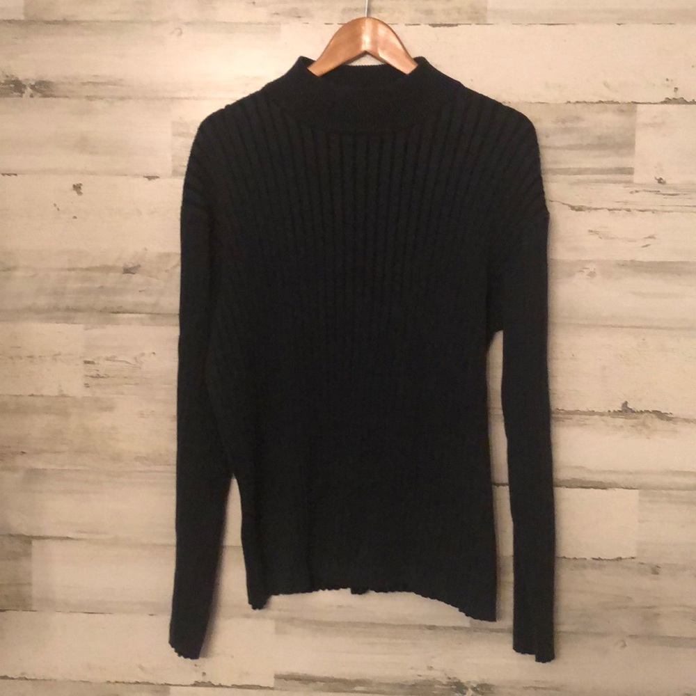 Claiborne ribbed teal mockneck sweater XXL